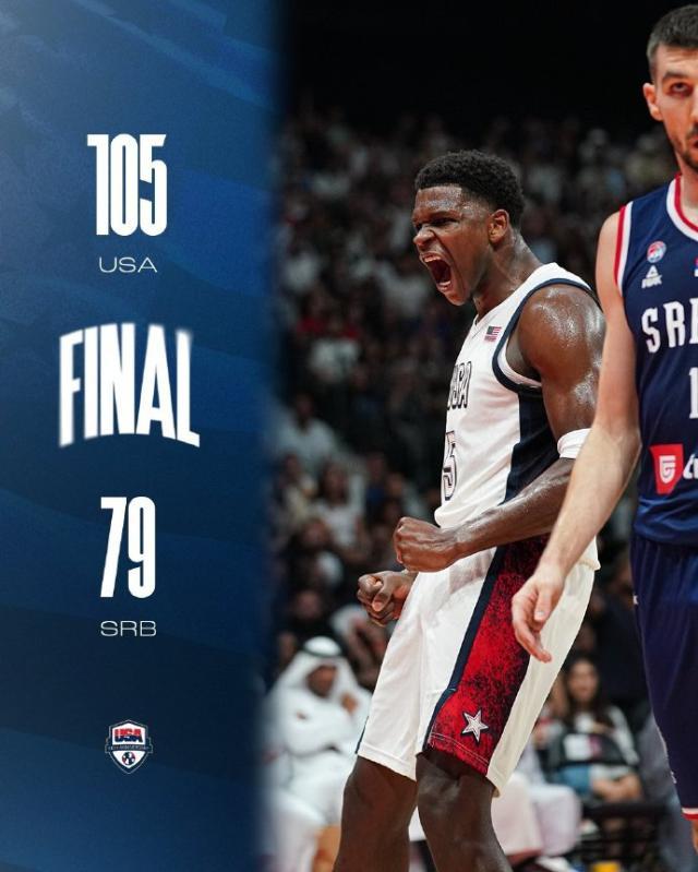 开云体育官网-美国男篮两节击溃塞尔维亚 进攻凶猛+锁死约基奇
