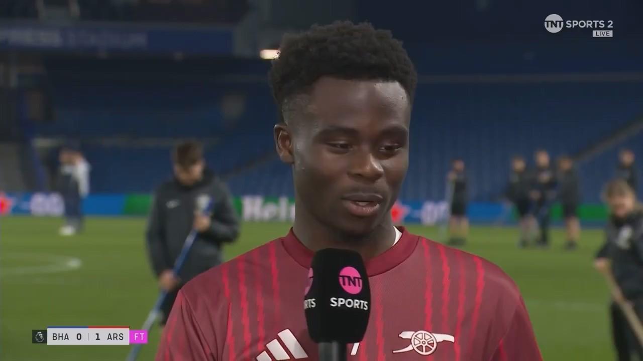 开云-萨卡：听到球迷们突然庆祝，我大概就知道其他比赛发生了什么